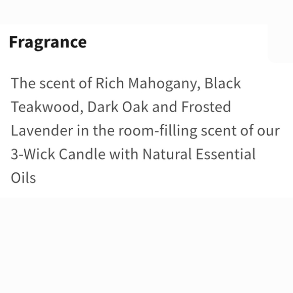 🛍BOGO 50% OFF🪾🕯NWT‼️ White Barn "Mahogany Teakwood Intense" 3-wick Candle - Picture 6 of 10